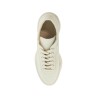 beige leather low minimalist aerobic sneakers