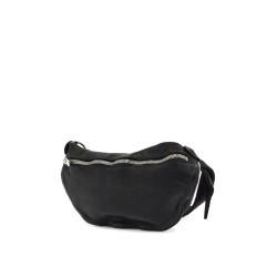 small black horse leather bag with adjustable shoulder strap