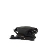 medium black horse leather fanny pack with adjustable strap