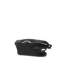 medium black horse leather fanny pack with adjustable strap