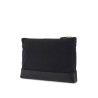 large pouch with gold zip and black tricolor stripe