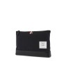 large pouch with gold zip and black tricolor stripe