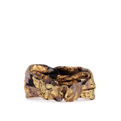 black gold orange floral hairband