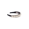 headband with pearls and crystals black 2.5 cm