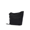 black recycled polyester sacoche with adjustable strap