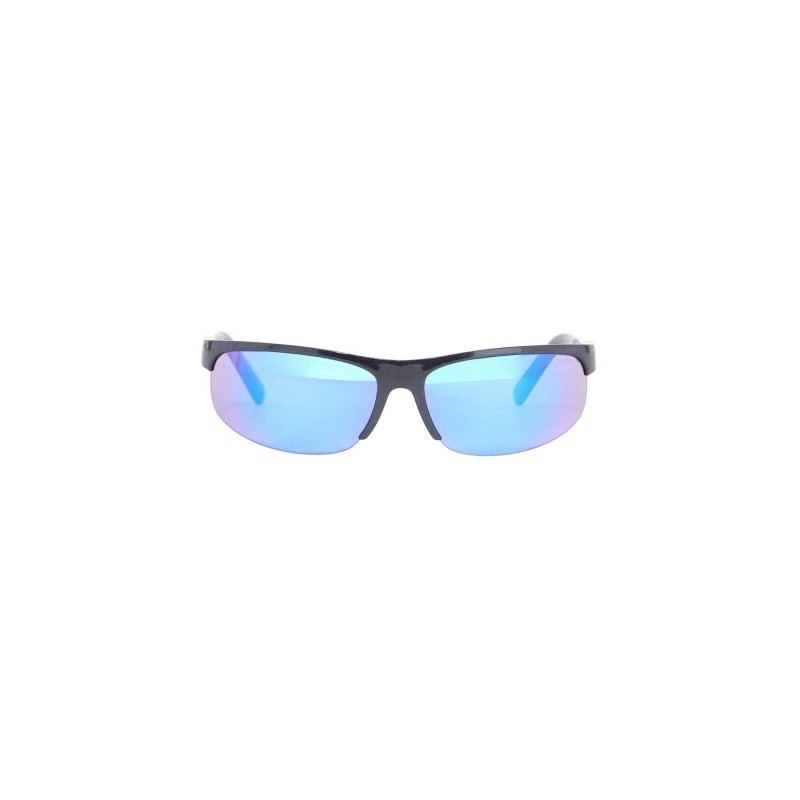 wraparound sunglasses with blue gray mirrored lenses 0mu a02s