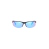 wraparound sunglasses with blue gray mirrored lenses 0mu a02s