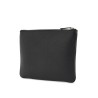 black leather minimalist pouch with zip