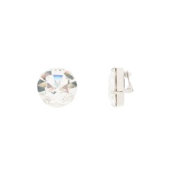 large crystal clip-on earrings