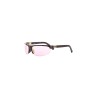 wraparound sunglasses dark brown metallic pink lenses 2025