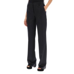 pinstripe flannel parchia trousers