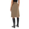 houndstooth a-line skirt with emblem buckle