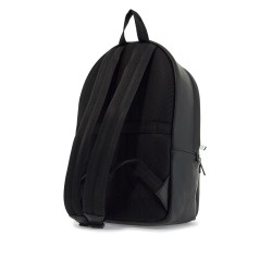 black laptop backpack with padded straps and front pocket