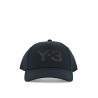 black cotton baseball cap with curved brim adjustable