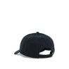 black cotton baseball cap with curved brim adjustable