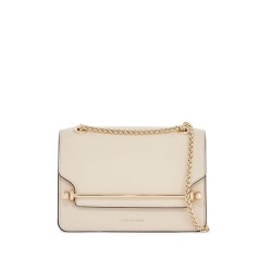 east/west mini compact shoulder bag in vanilla calf leather