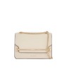 east/west mini compact shoulder bag in vanilla calf leather