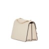 east/west mini compact shoulder bag in vanilla calf leather