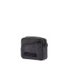 black minimalist nylon crossbody bag with zip