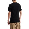 men's short sleeve regular fit black cotton t-shirt