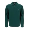 men's long sleeve slim fit cotton polo green