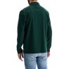 men's long sleeve slim fit cotton polo green