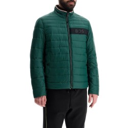 green down jacket with high collar regular fit and zip