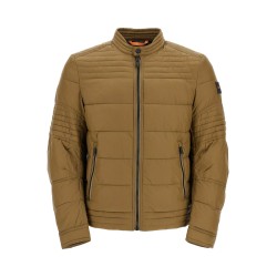 green down jacket with high collar for men