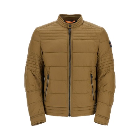 green down jacket with high collar for men