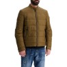 green down jacket with high collar for men