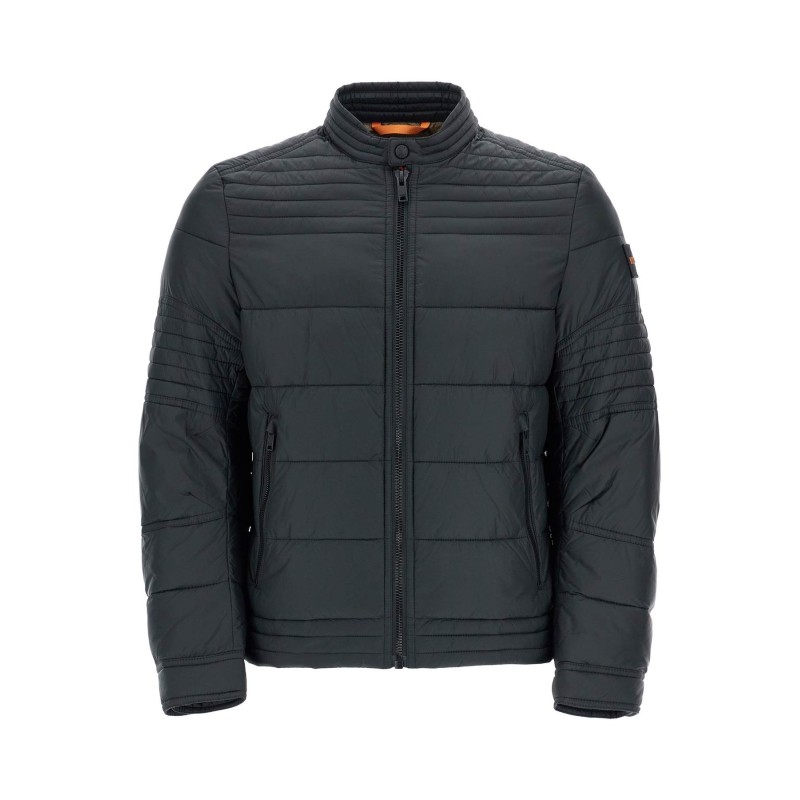 black high collar down jacket regular fit