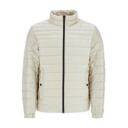 light beige quilted jacket with zip