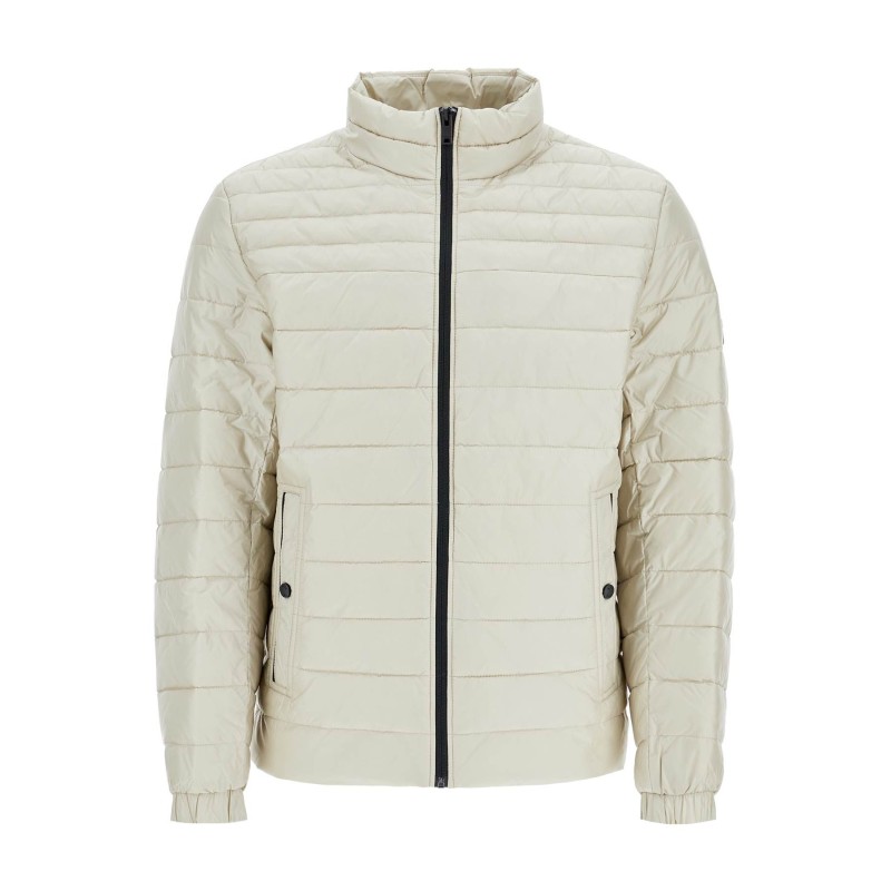 light beige quilted jacket with zip