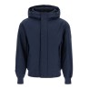 dark blue adjustable hooded coat osis