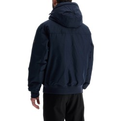 dark blue adjustable hooded coat osis