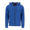 blue regular fit zip hoodie long sleeve