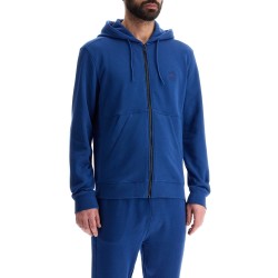 blue regular fit zip hoodie long sleeve