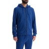 blue regular fit zip hoodie long sleeve