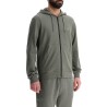 regular fit gray zip-up hoodie