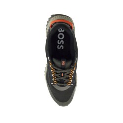 dark grey breathable sneakers with orange details ttnm evo_runn_rsgtx