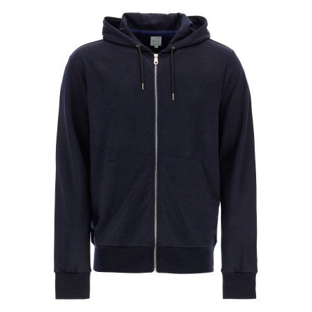 wool jersey zip-up sweatshirt with