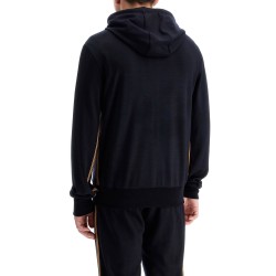 wool jersey zip-up sweatshirt with