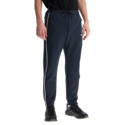 men's high-waisted dark blue hadiko pants with zip pockets