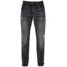 regular taper jeans mid rise charcoal cotton elastane