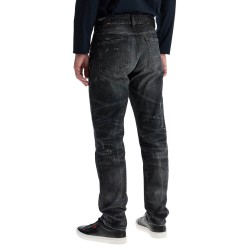 regular taper jeans mid rise charcoal cotton elastane