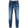 regular fit turquoise jeans with faded effect