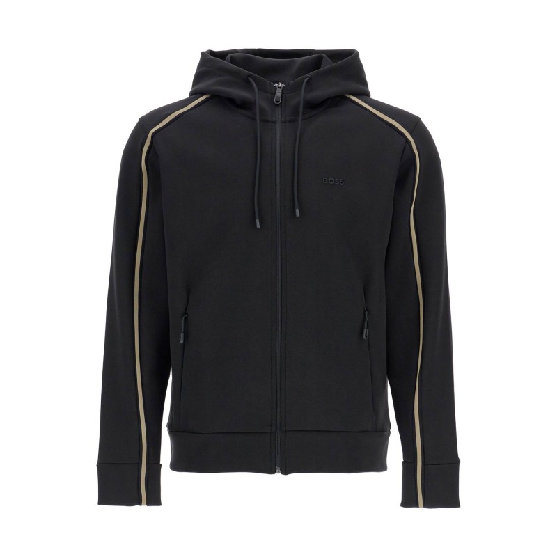 black zip-up hoodie for men saggy 1