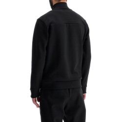 boss skaz 1 black high collar zip sweatshirt