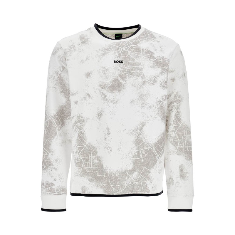 white high neck sweatshirt for men