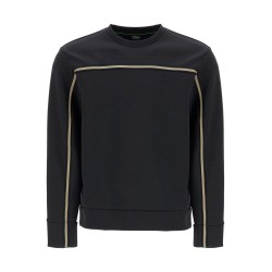 men's slim fit long sleeve black sweatshirt